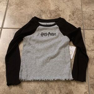 Harry Potter Kids Long Sleeve Shirt - Black and Gray